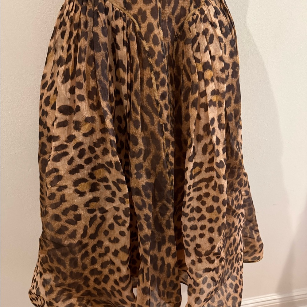 Zimmermann Crush Panelled Leopard Midi Dress - Picture 8 of 10